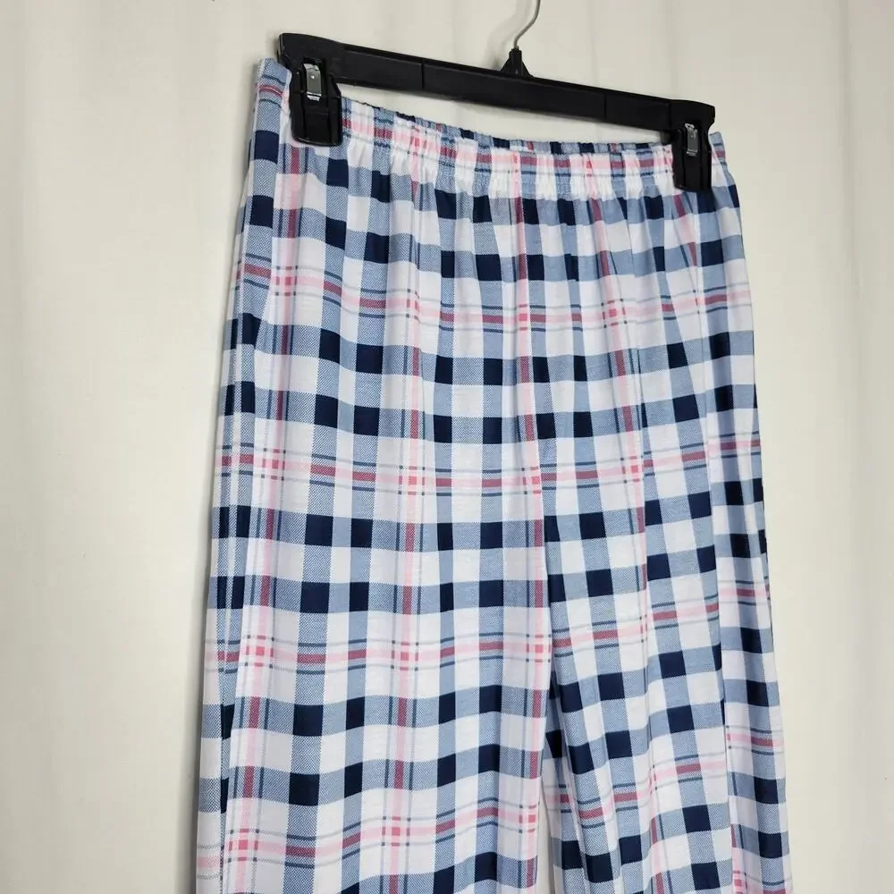 Family PJs Kids Mini Mix It Pajama Set Simple Plaid Blue NWT Size XL 14-16
